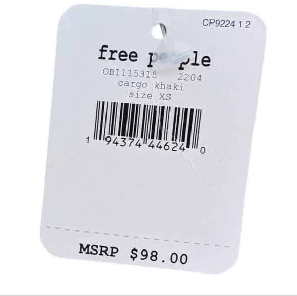 Free People Movement Leggings NWT Dance Yoga Hiking Training Cargo Khaki Size XS - Picture 11 of 11